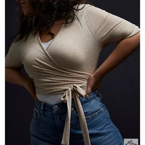 Torrid yoga wrap crop top